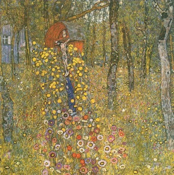 Granja Jardín con Crucifijo Gustav Klimt bosque bosque Pinturas al óleo